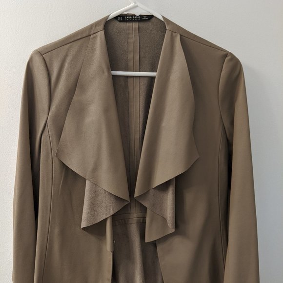 Zara Basic Faux Leather Jacket - Picture 1 of 4